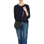 Oliveta | Women's crossbody bag in leather color black
