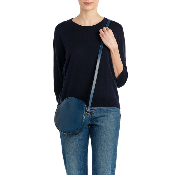 Oliveta | Women's crossbody bag in leather color blue