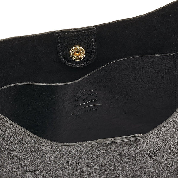 Le laudi | Sac bandouliere pour femme en cuir vintage couleur noir