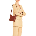 Le laudi | Women's crossbody bag in vintage leather color sepia