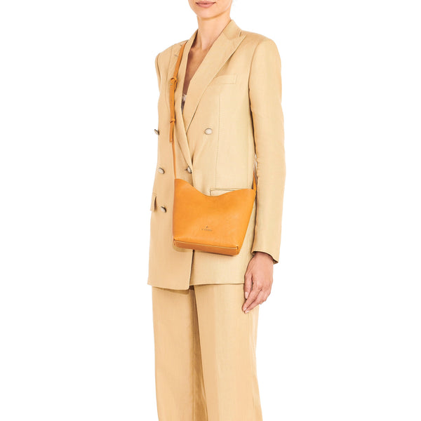 Le laudi | Women's crossbody bag in vintage leather color natural