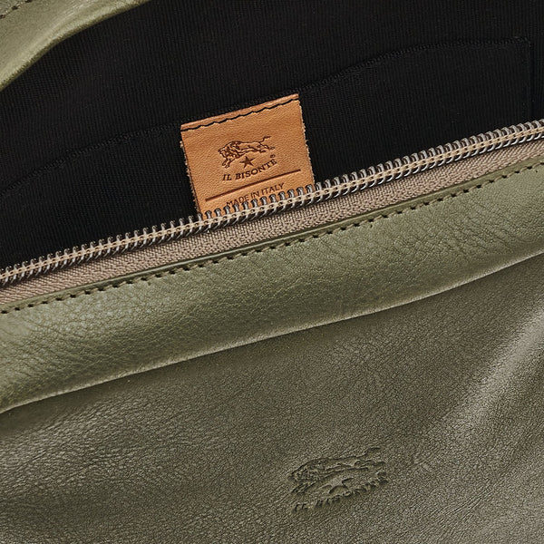Cestello | Men's crossbody bag in vintage leather color forest