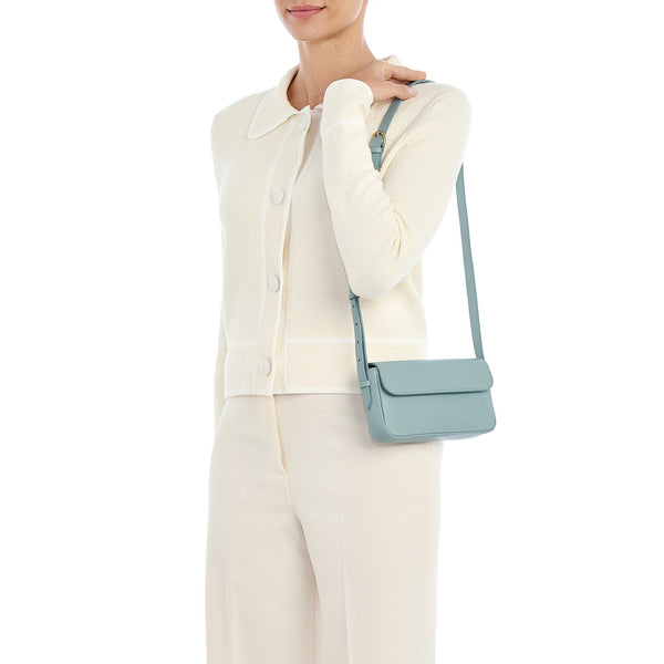 Studio | Borsa a tracolla da donna in pelle colore celeste botticelli
