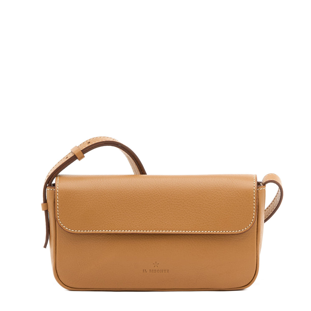 Studio | Women's crossbody bag in leather color gianduia — 
front view
 — 1 of 4