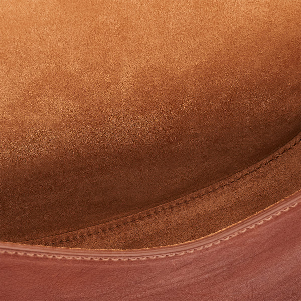 Snodo | Women's crossbody bag in vintage leather color sepia