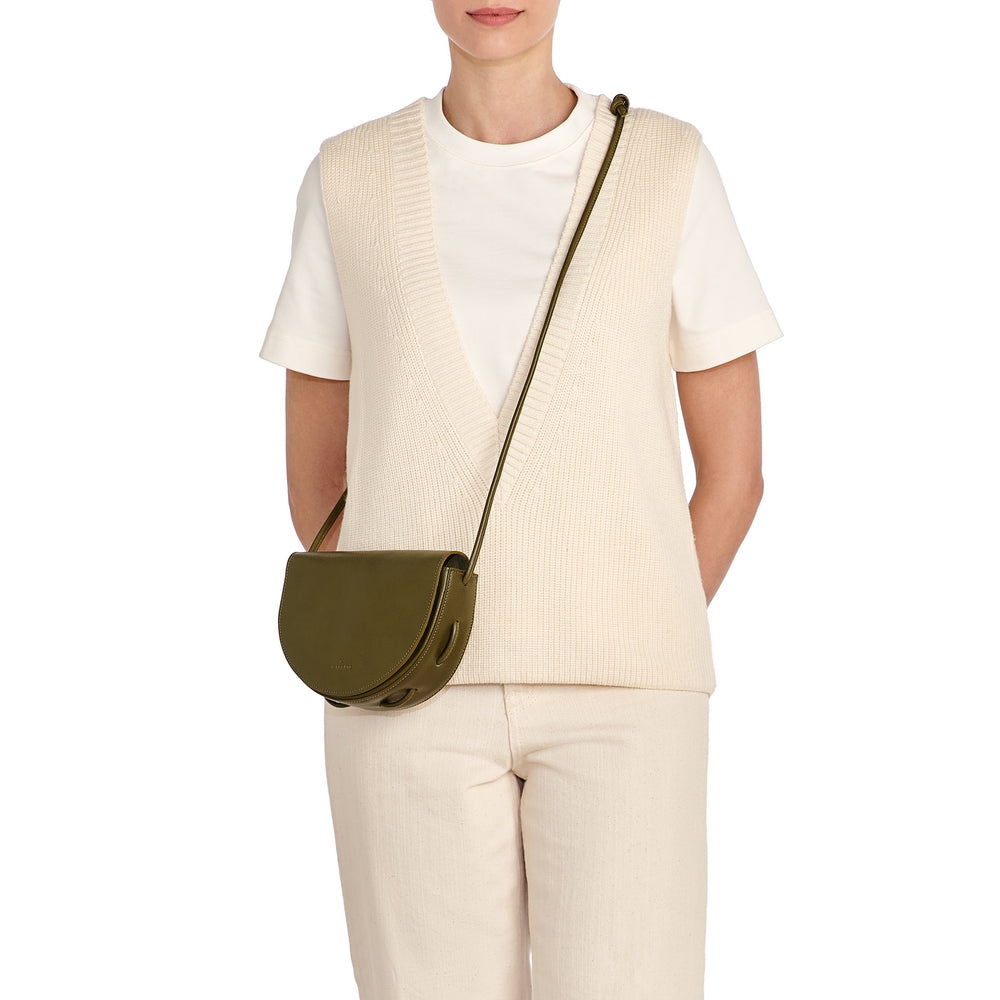 Snodo | Sac bandouliere pour femme en cuir couleur vert rugiada