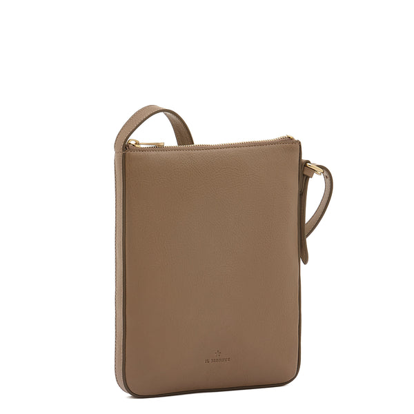 Modulo | Women's Crossbody Bag in Leather color Light Grey