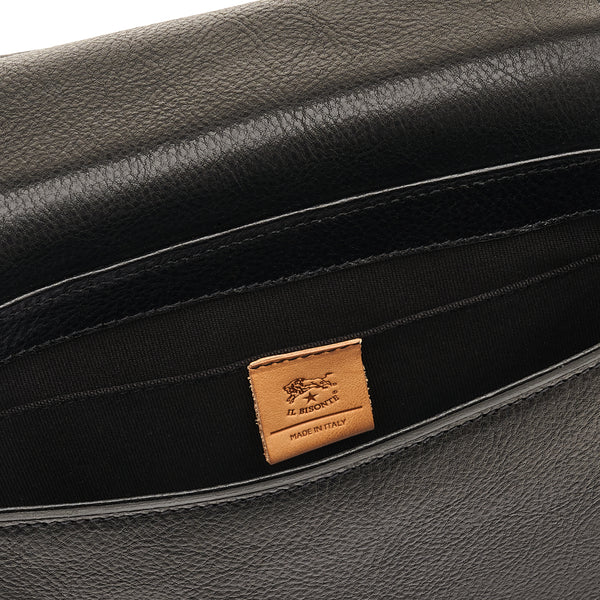 Novecento | Women's crossbody bag in leather color black