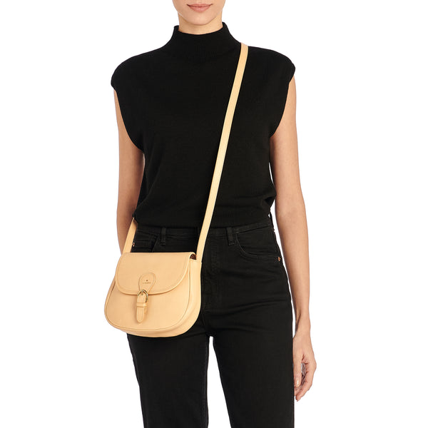Novecento | Women's crossbody bag in leather color natural