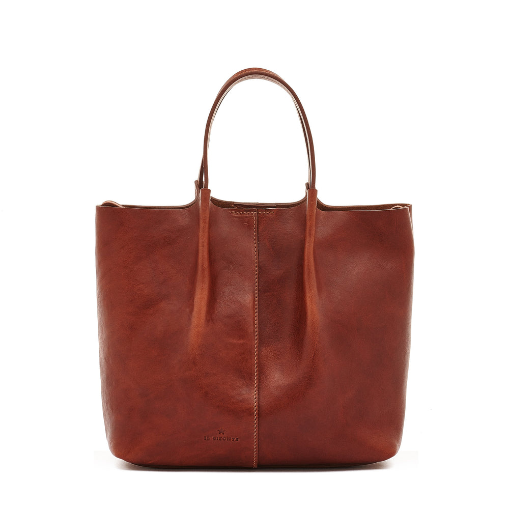 Nina | Women's crossbody bag in vintage leather color sepia — 
front view
 — 1 of 5