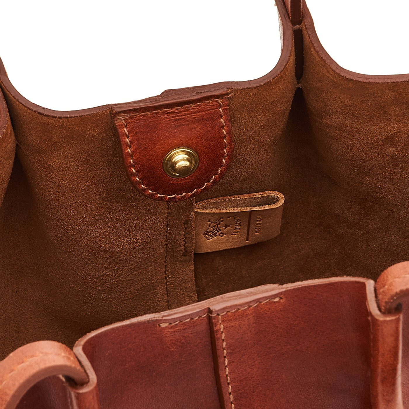 Nina | Women's crossbody bag in vintage leather color sepia — 
interior detail view
 — 4 of 8
