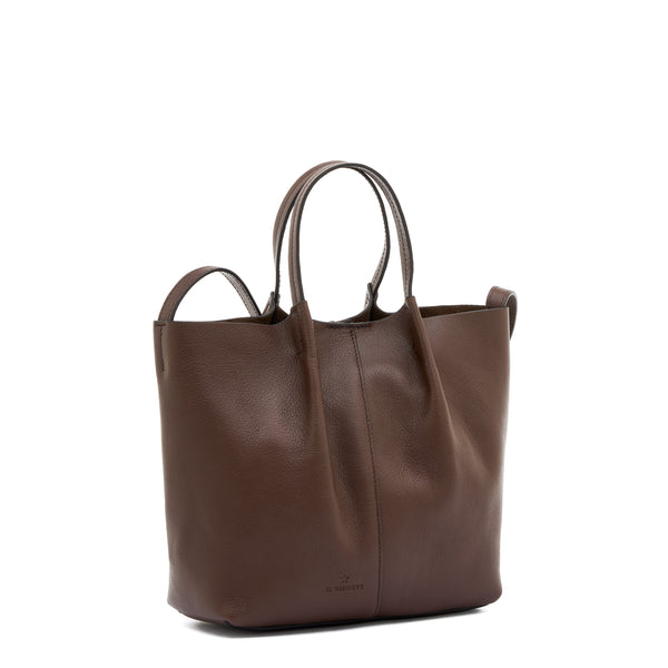 Nina | Borsa a tracolla da donna in pelle colore marrone tabacco