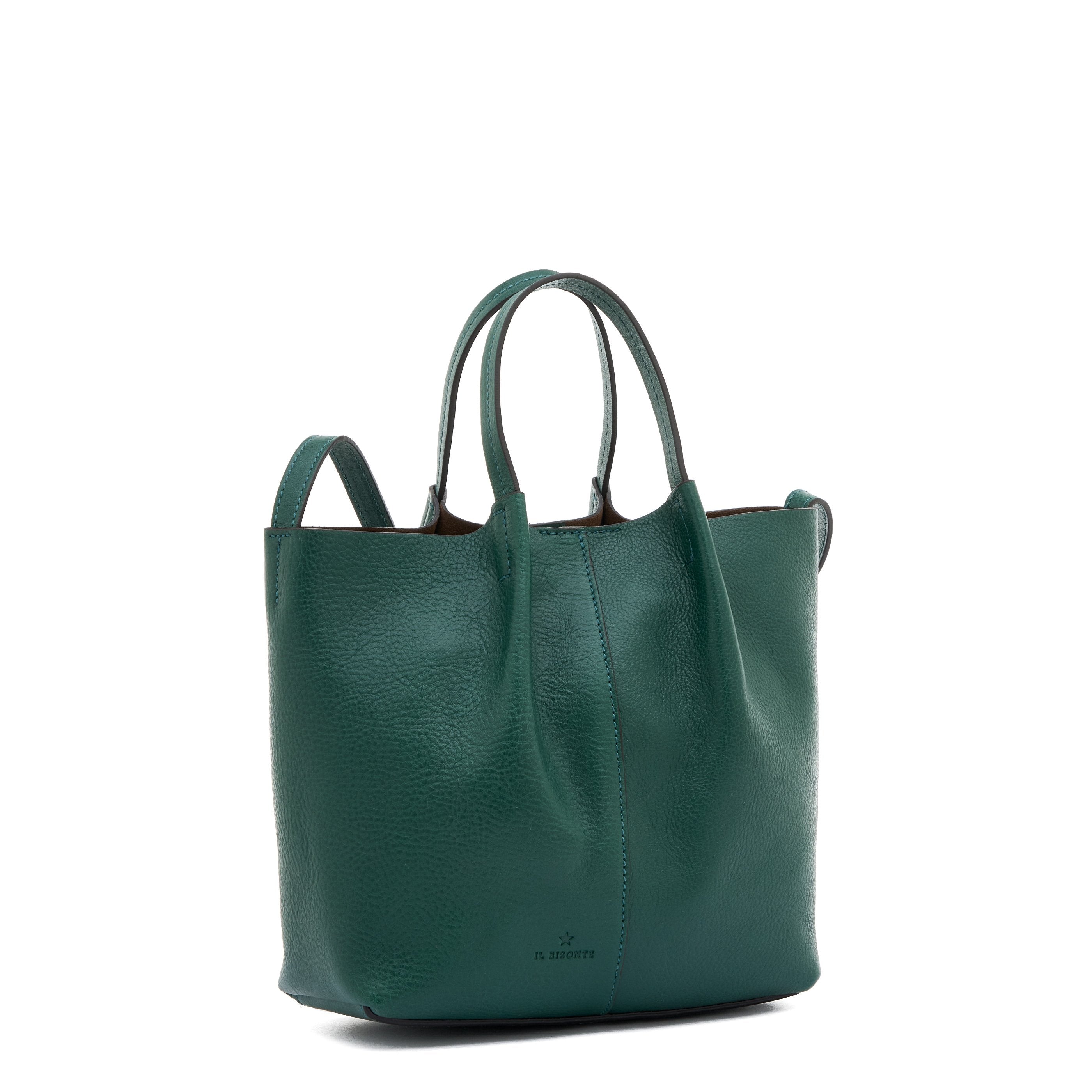 Nina | Sac bandouliere pour femme en cuir couleur vert oleandro — 
side view
 — 3 of 7