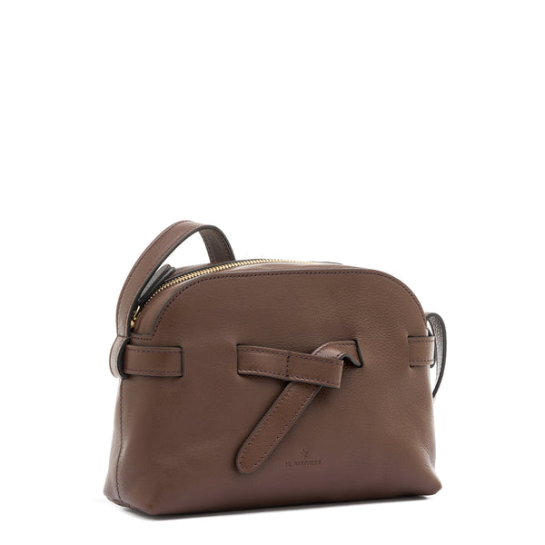 Elisa | Women's crossbody bag in leather color brown tabacco