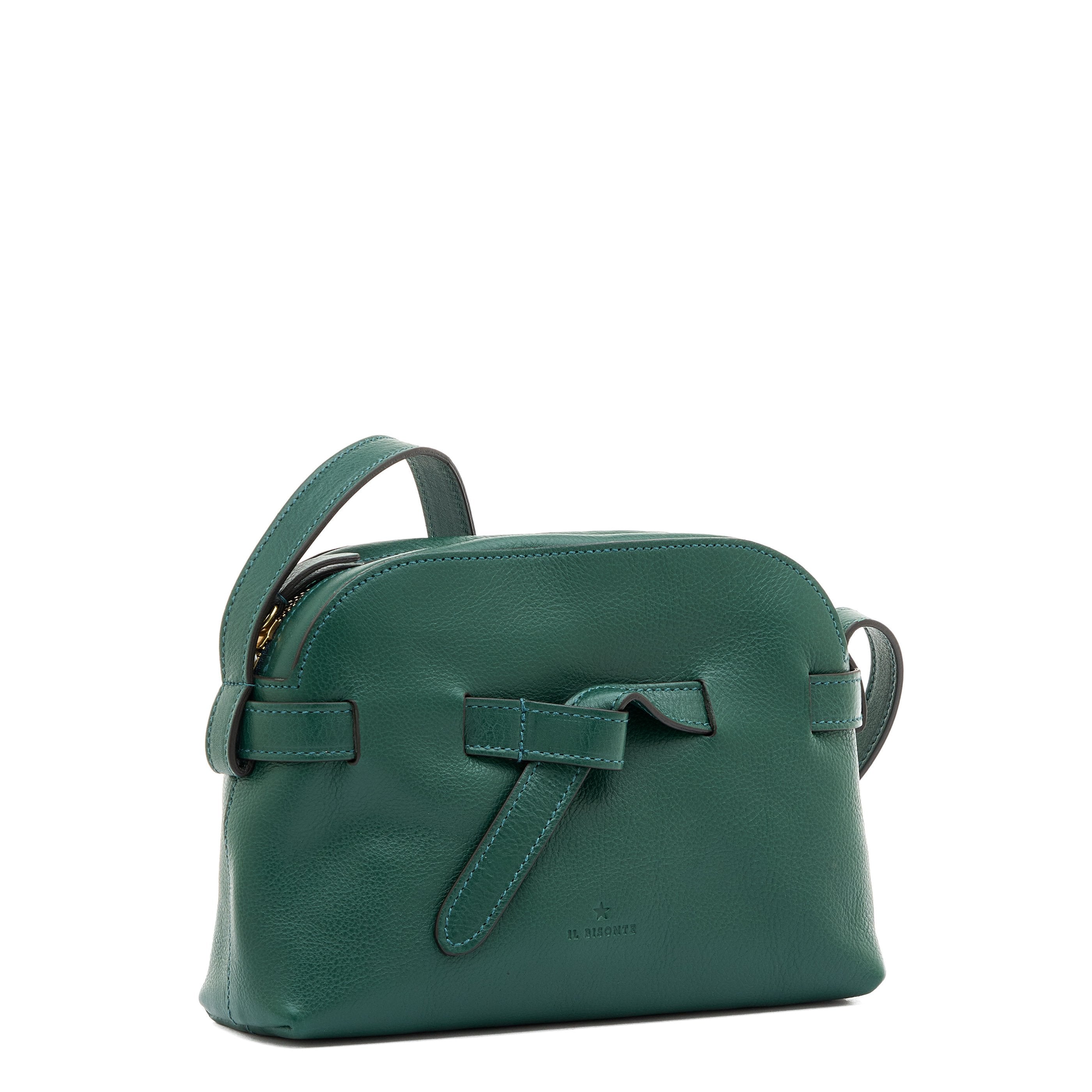Elisa | Sac bandouliere pour femme en cuir couleur vert oleandro — 
side view
 — 3 of 6