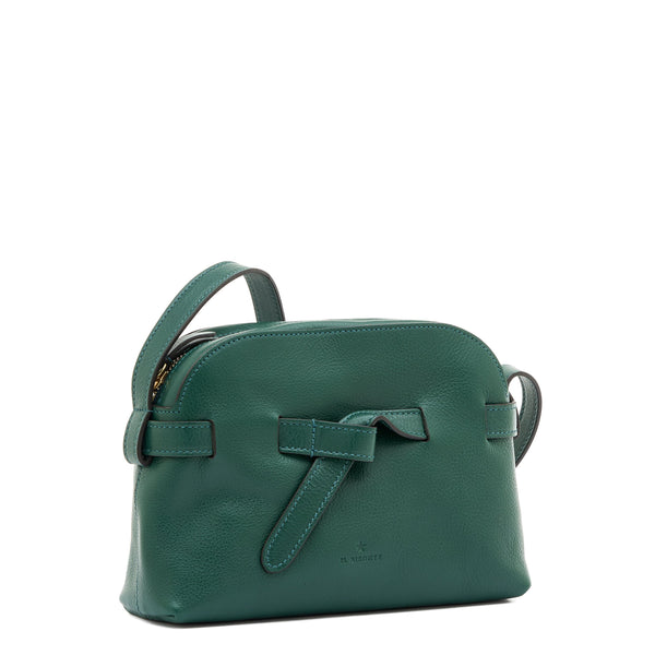 Elisa | Women's crossbody bag in leather color green oleandro