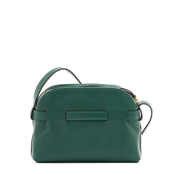 Elisa | Women's crossbody bag in leather color green oleandro