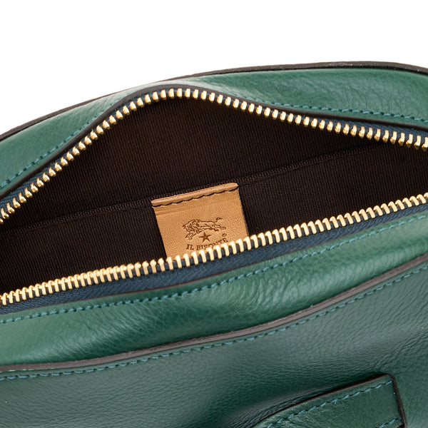 Elisa | Women's crossbody bag in leather color green oleandro