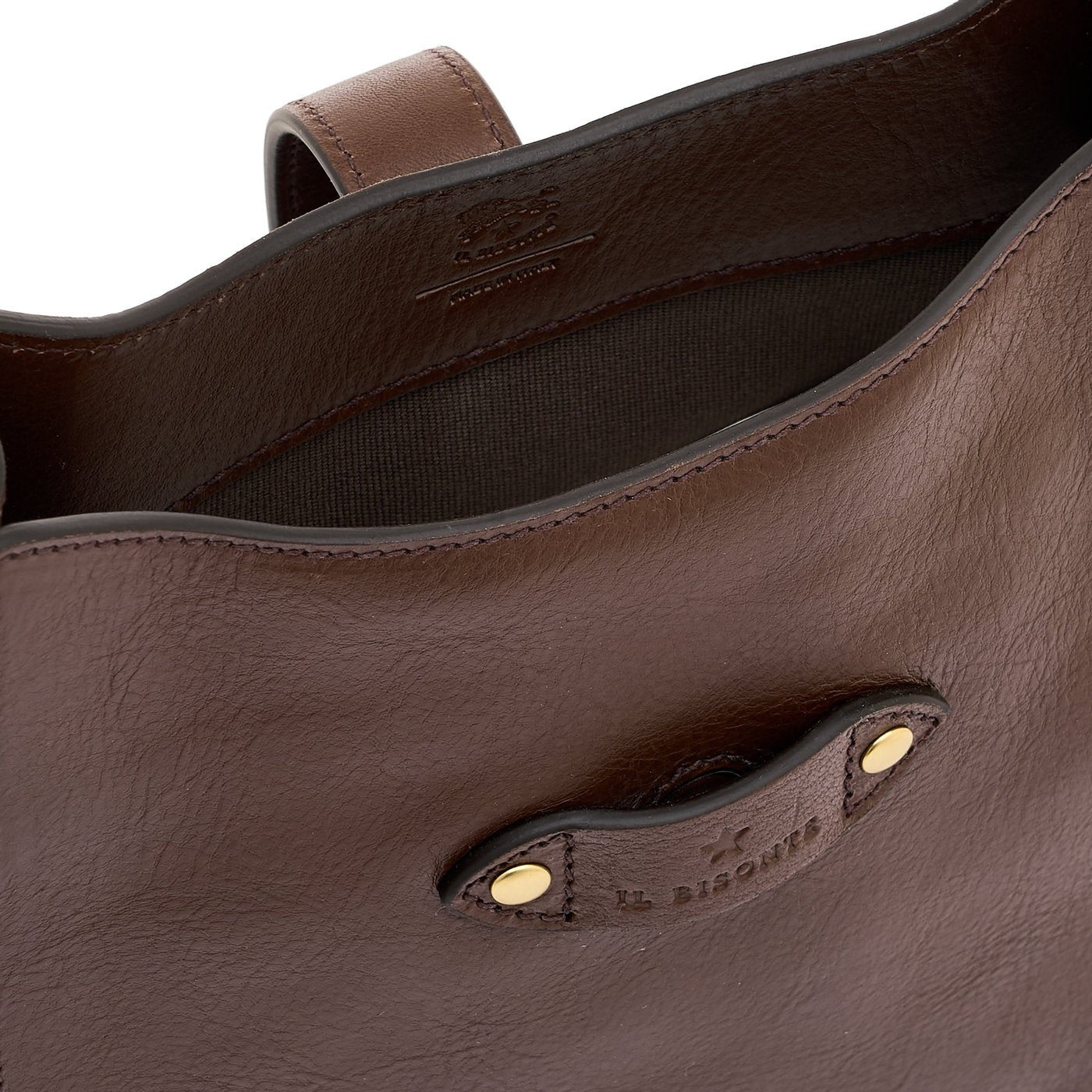 Archivio | Women's crossbody bag in leather color brown tabacco — 
interior detail view
 — 4 of 5