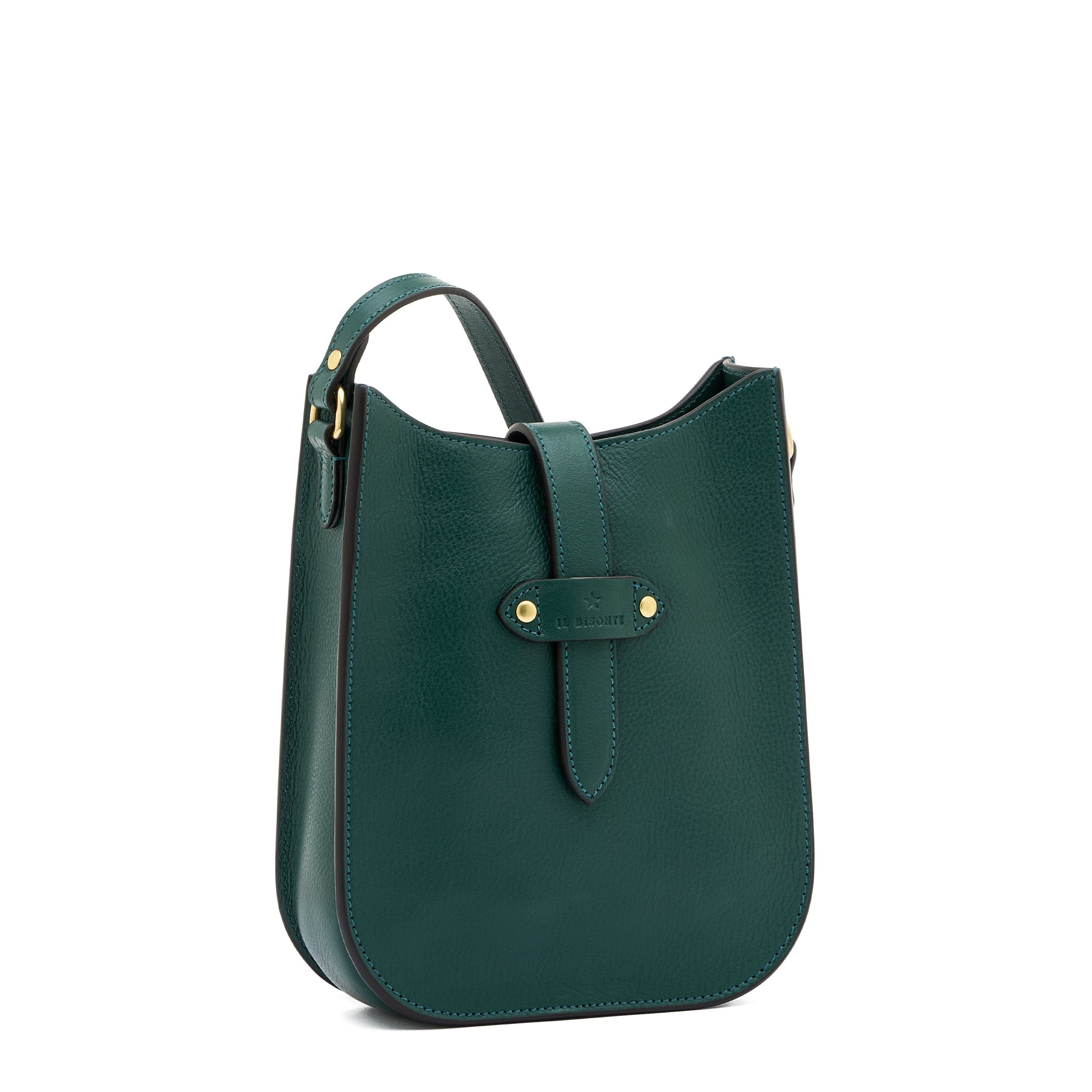 Archivio | Borsa a tracolla da donna in pelle colore verde oleandro — 
side view
 — 3 of 5