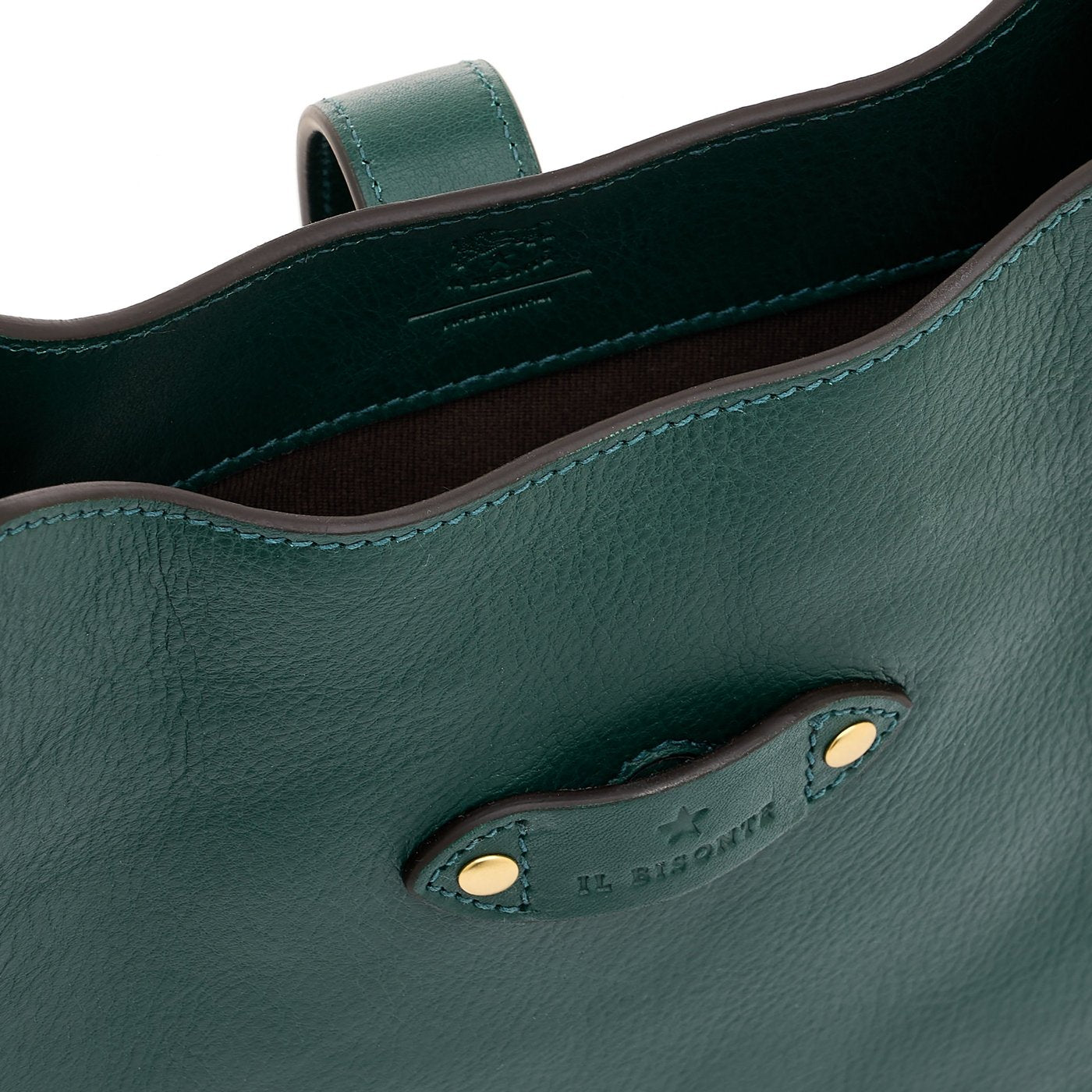 Archivio | Borsa a tracolla da donna in pelle colore verde oleandro — 
interior detail view
 — 4 of 5