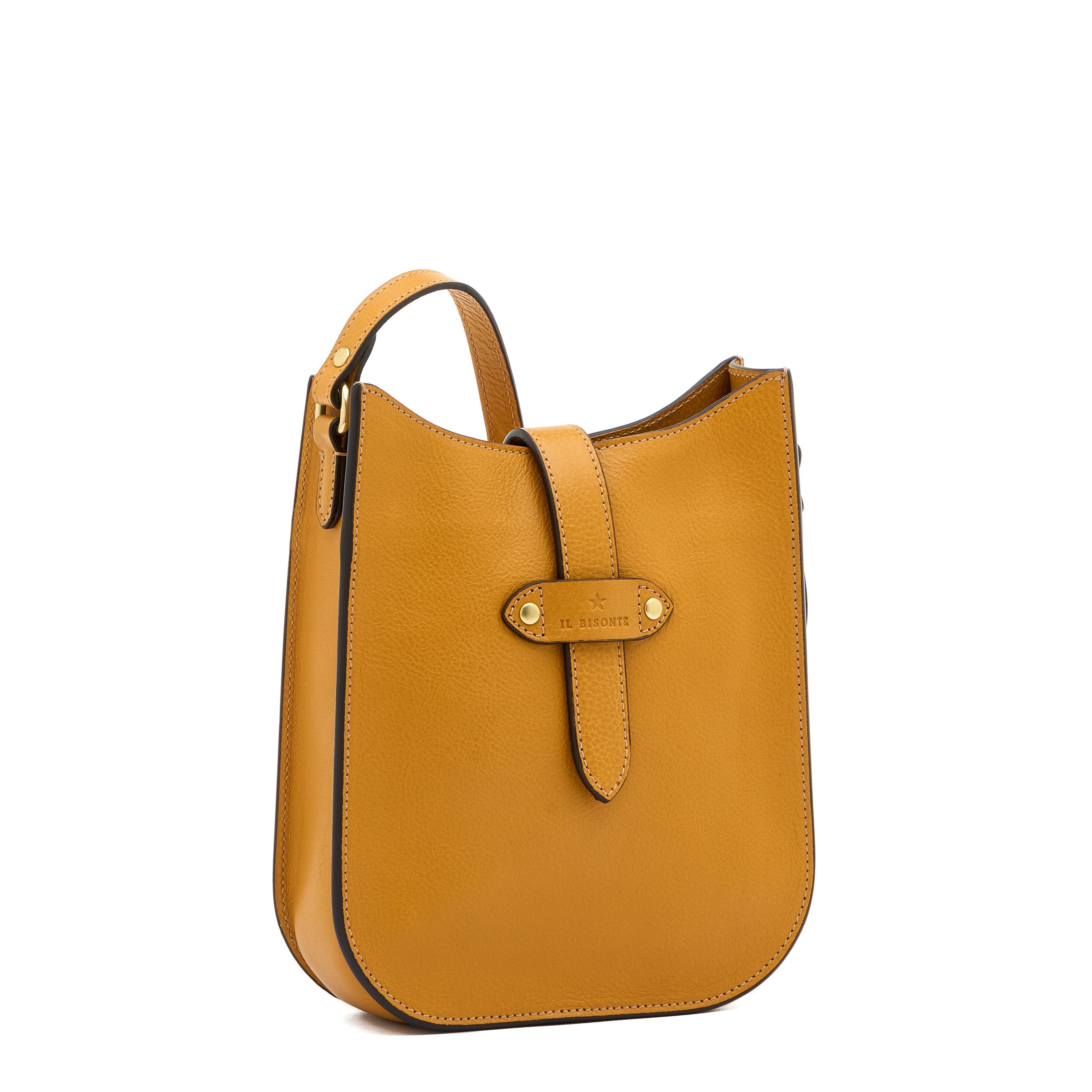 Archivio | Borsa a tracolla da donna in pelle colore giallo narciso — 
side view
 — 3 of 5