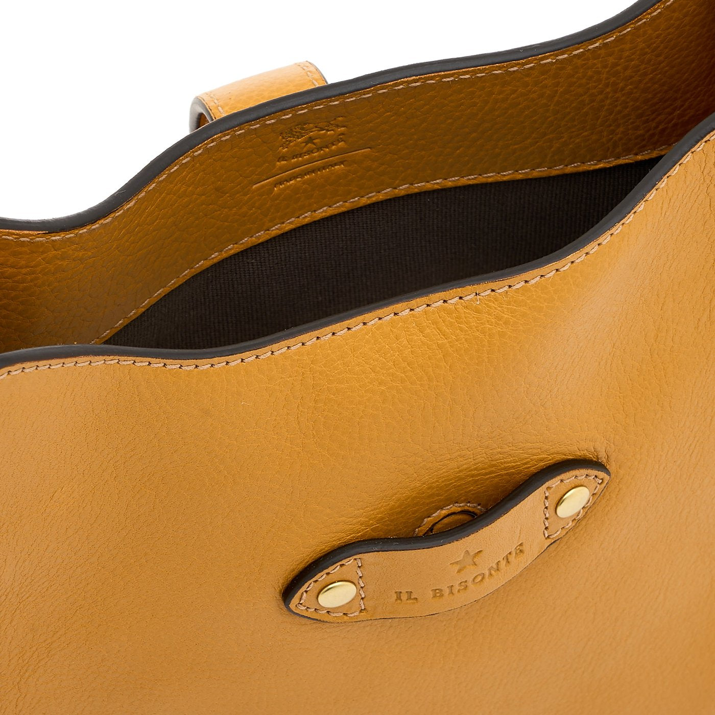 Archivio | Borsa a tracolla da donna in pelle colore giallo narciso — 
interior detail view
 — 4 of 5