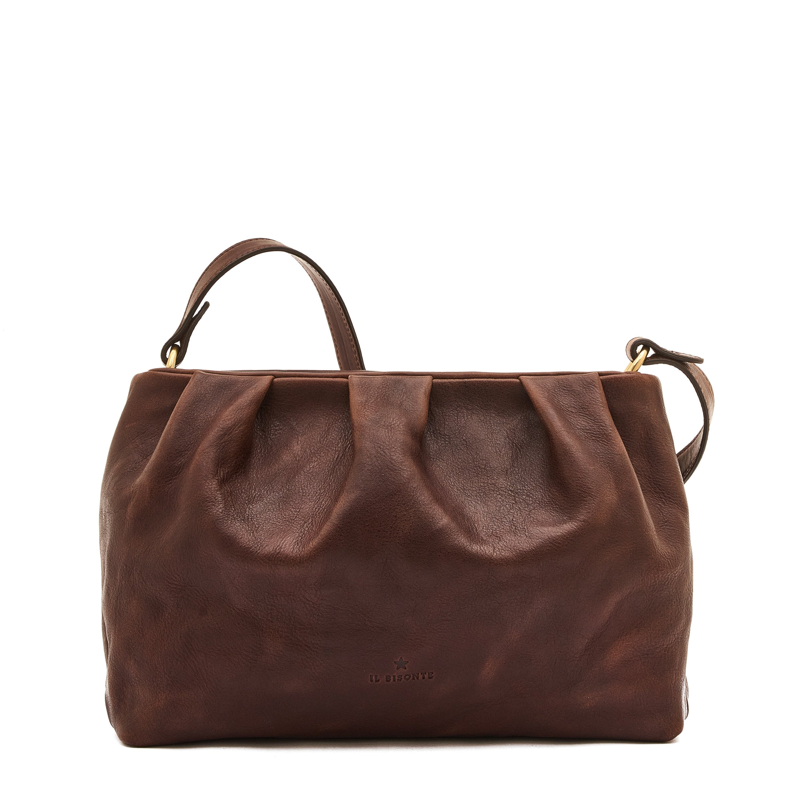 Accademia | Sac bandouliere pour femme en cuir vintage couleur cafè