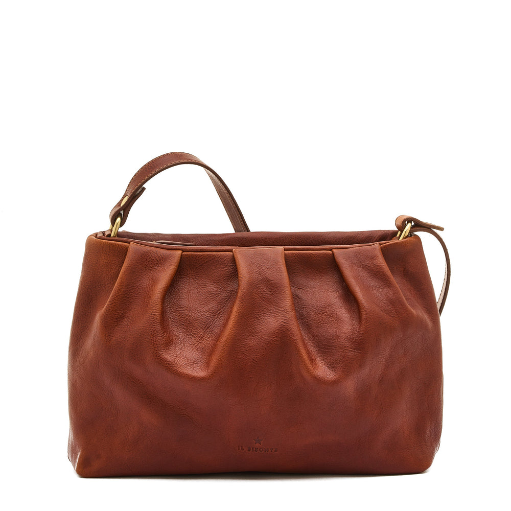 Accademia | Borsa a tracolla da donna in pelle invecchiata colore seppia