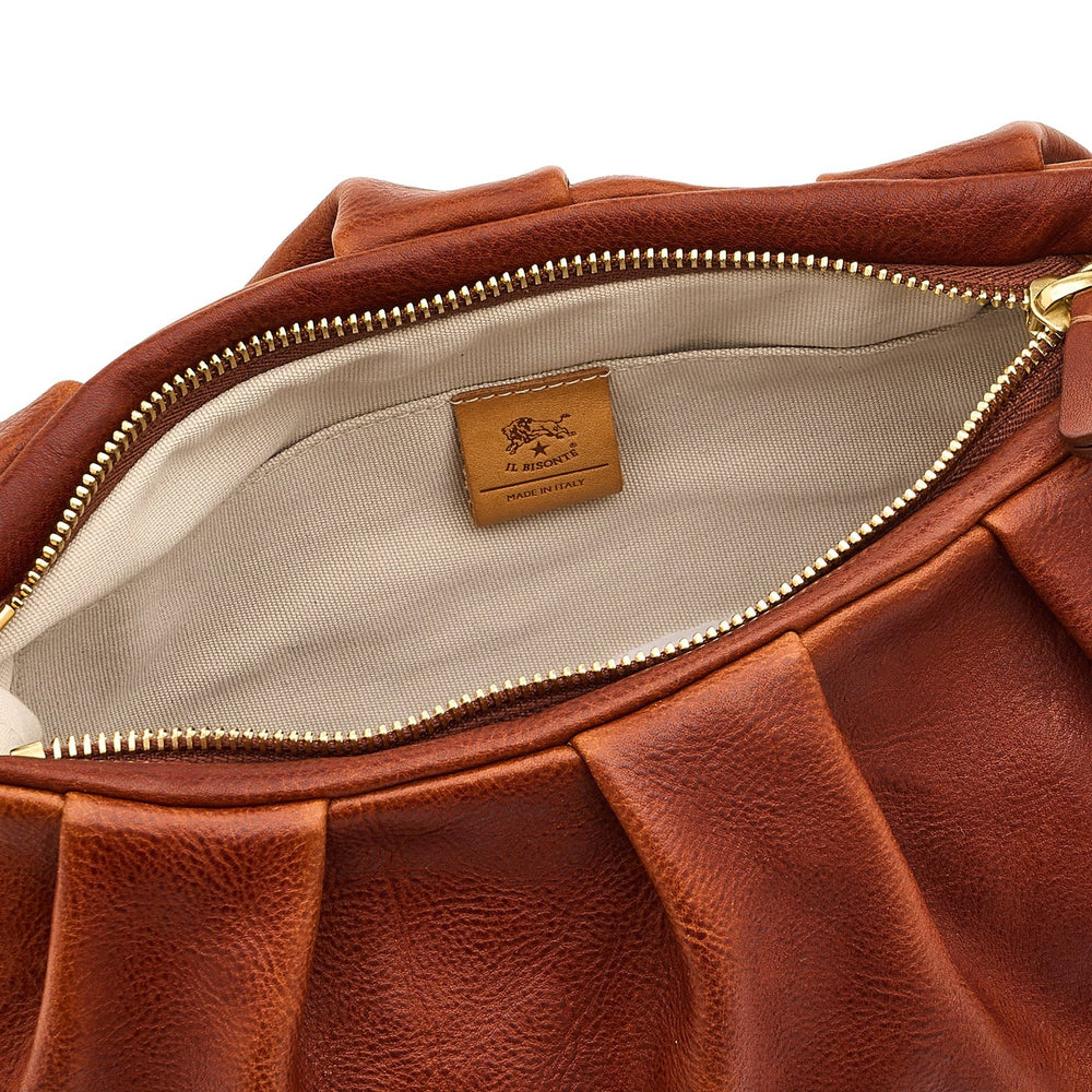 Accademia | Borsa a tracolla da donna in pelle invecchiata colore seppia