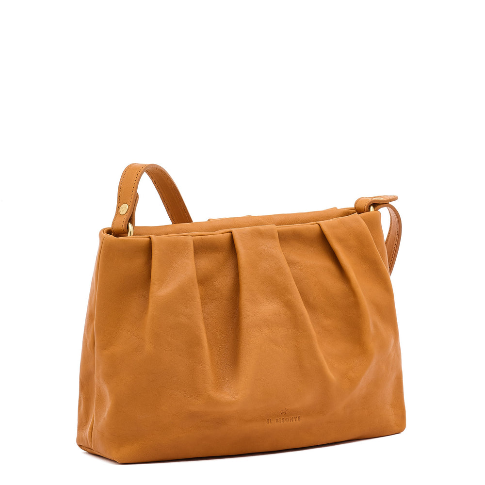 Accademia | Borsa a tracolla da donna in pelle invecchiata colore naturale