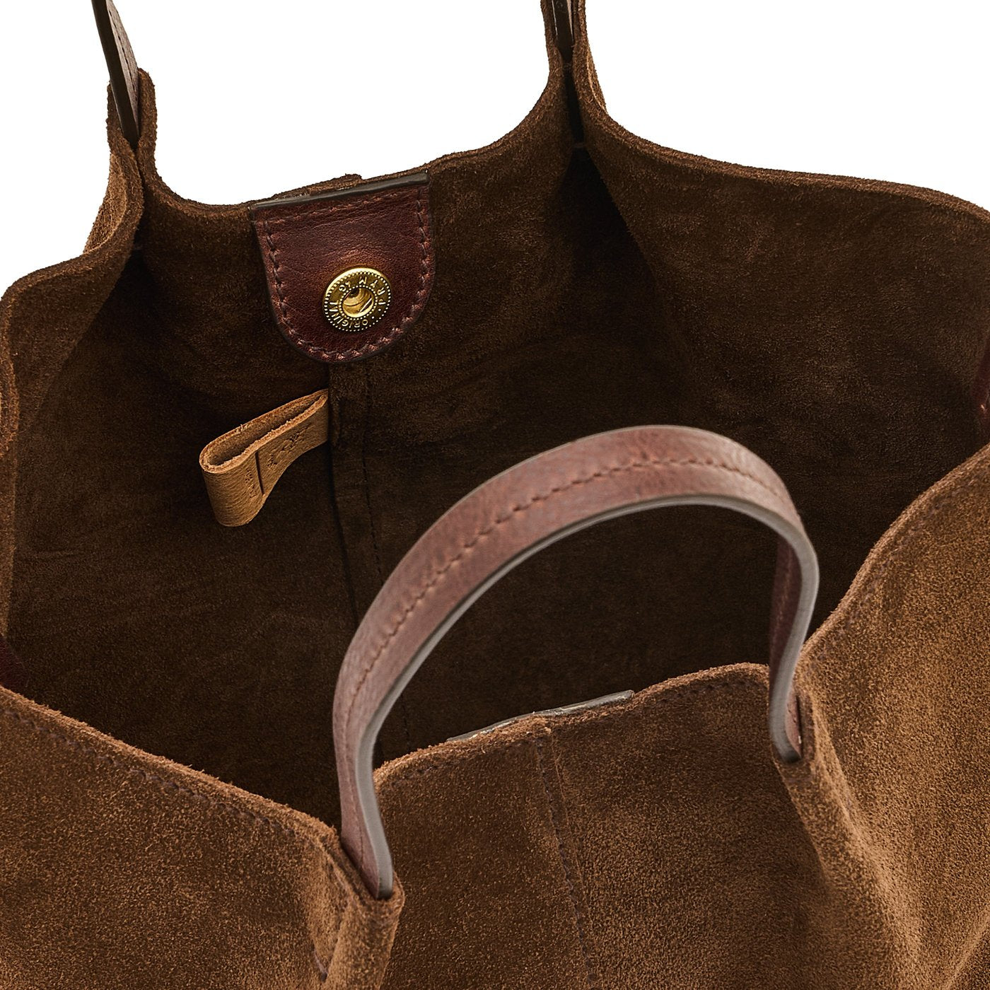 Nina | Women's crossbody bag in suede color dark brown