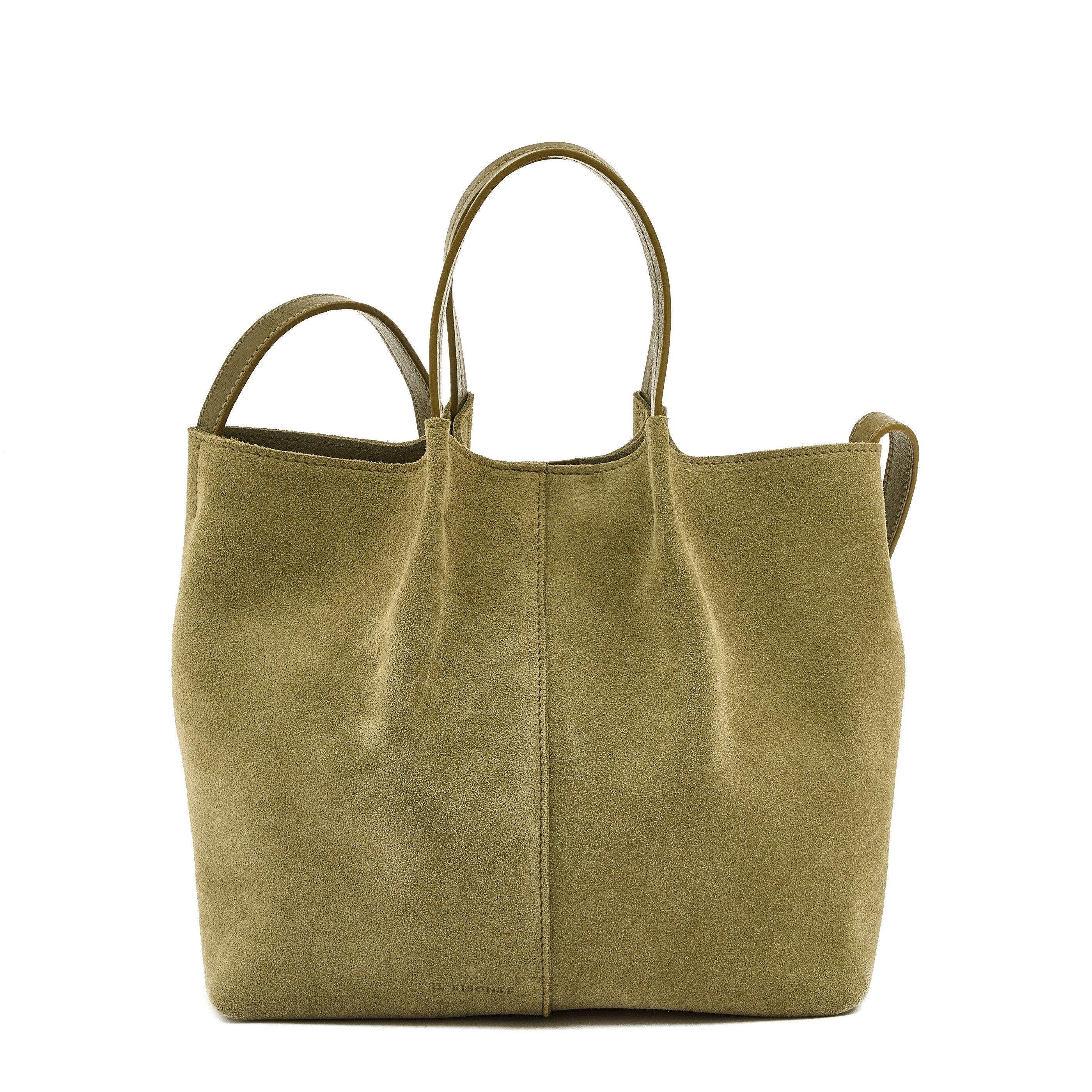 Nina | Women's crossbody bag in suede color bamboo