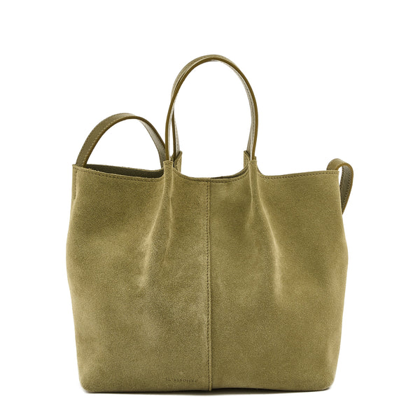 Nina | Women's crossbody bag in suede color bamboo