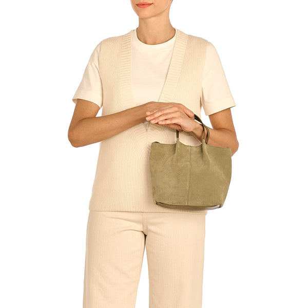Nina | Women's crossbody bag in suede color bamboo