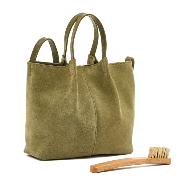 Nina | Women's crossbody bag in suede color bamboo
