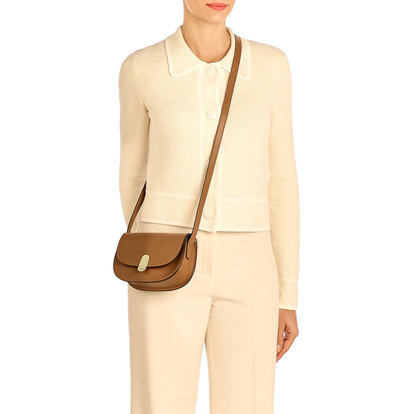 Atelier | Borsa a tracolla da donna in pelle colore cioccolato