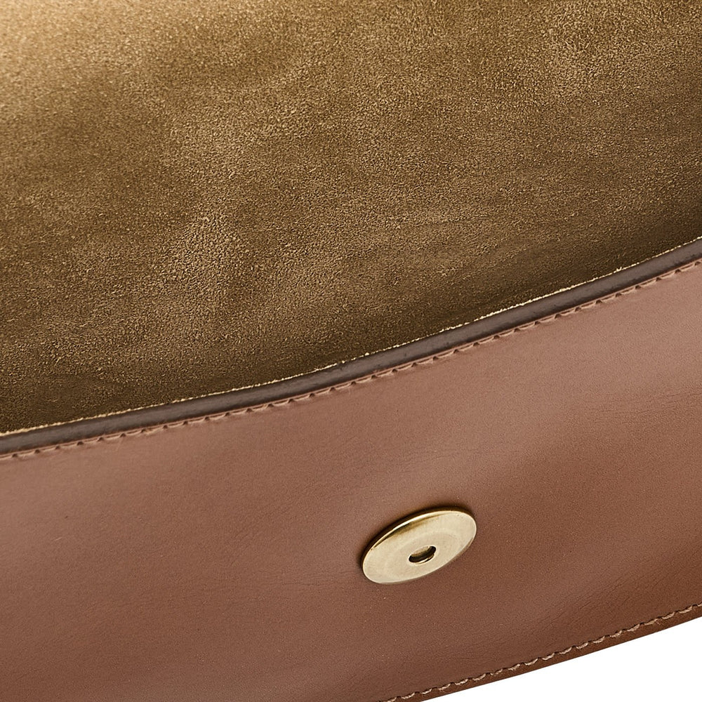 Atelier | Women's crossbody bag in leather color chocolate