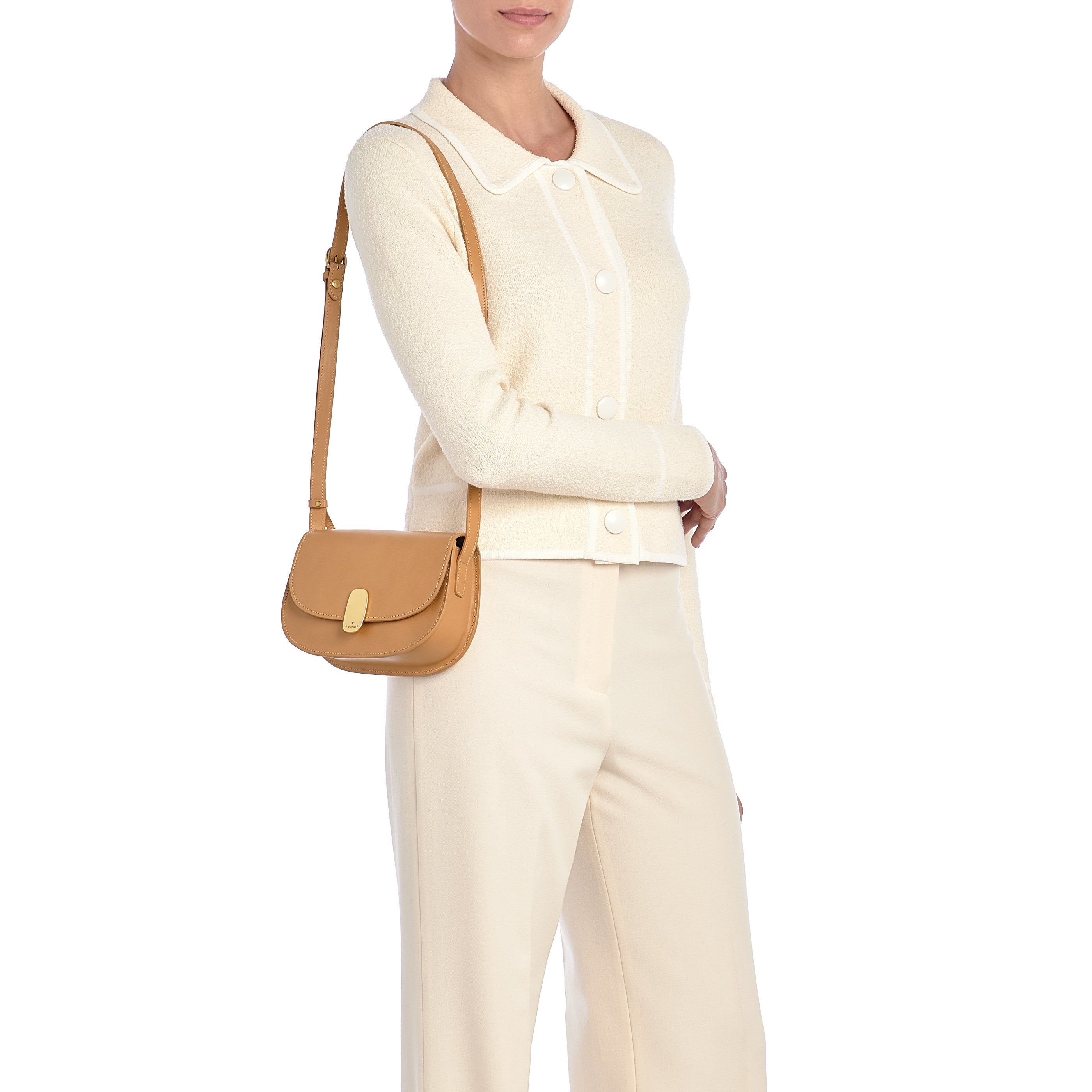 Atelier | Women's crossbody bag in leather color natural