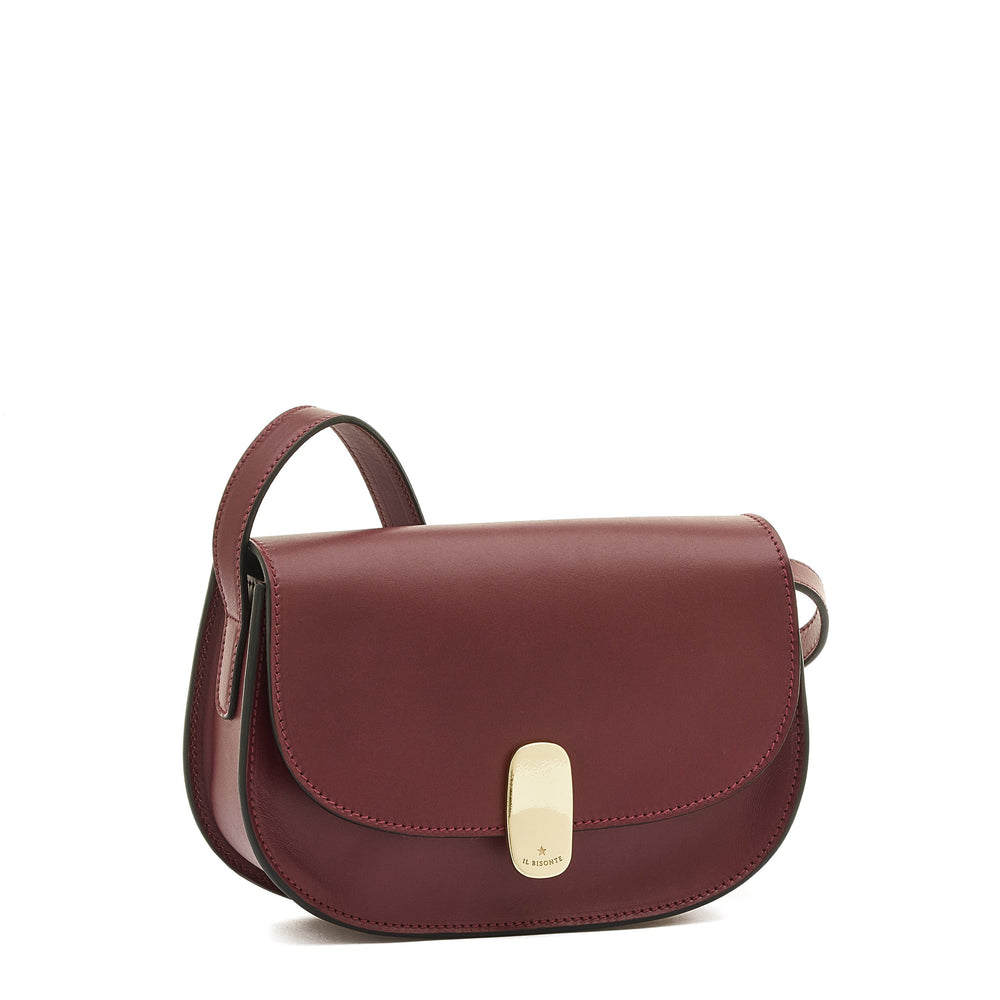 Atelier | Women's crossbody bag in leather color black cherry