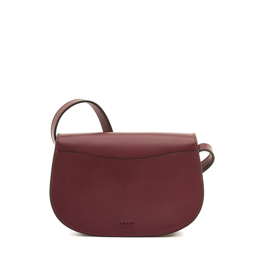 Atelier | Women's crossbody bag in leather color black cherry