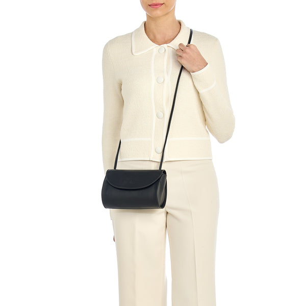 Linea 1978 | Borsa a tracolla da donna in pelle colore nero