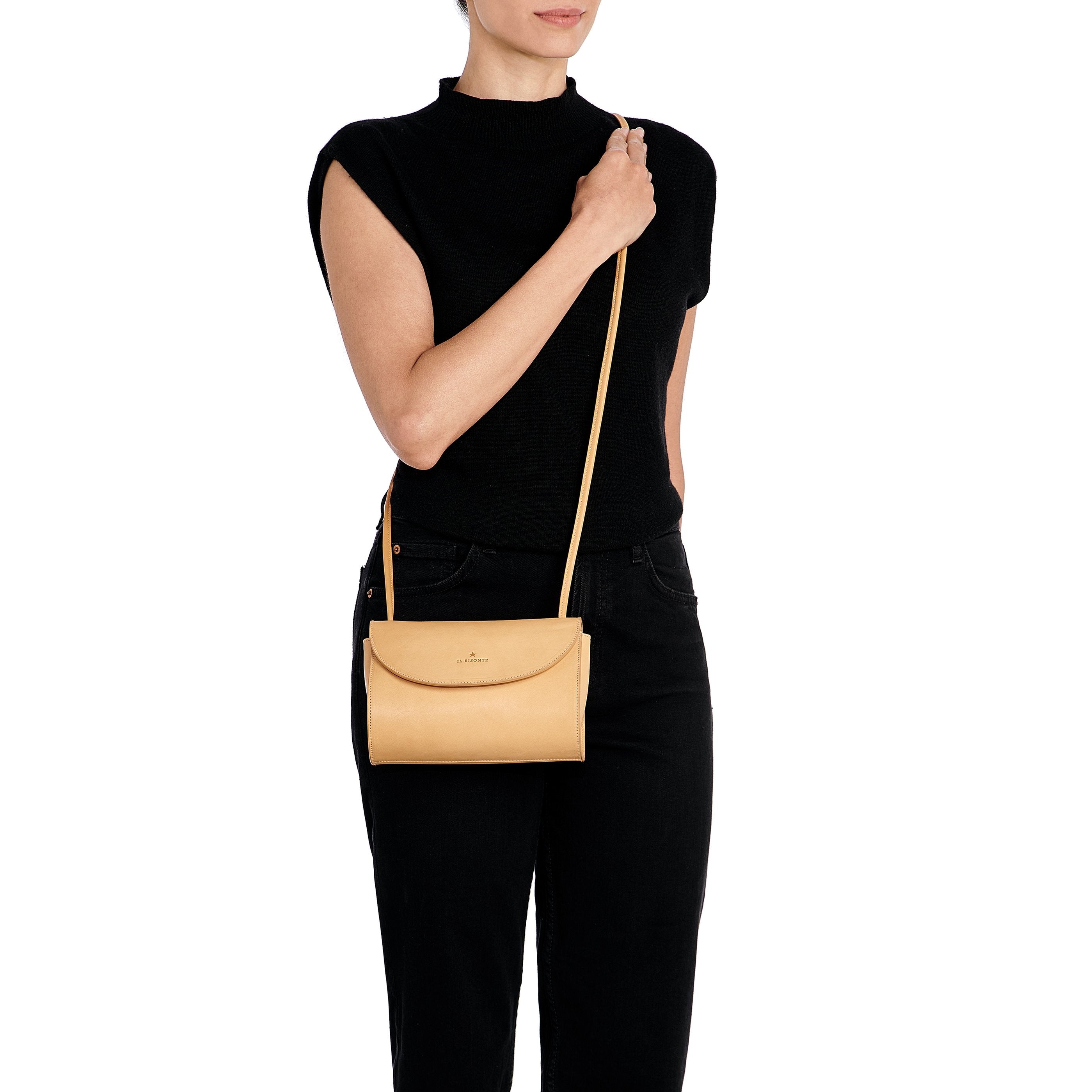 Linea 1978 | Borsa a tracolla da donna in pelle colore naturale