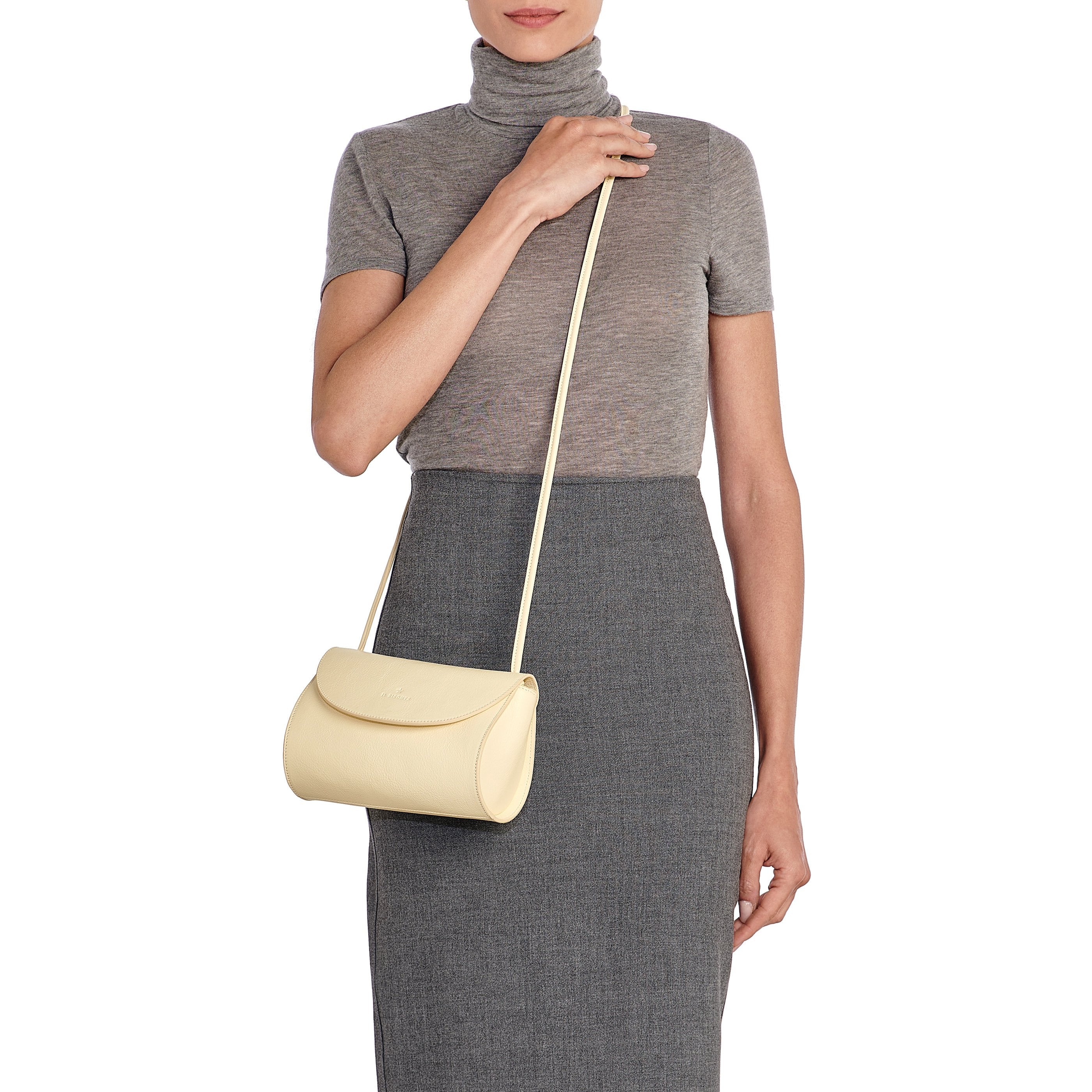 Linea 1978 | Borsa a tracolla da donna in pelle colore latte