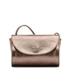 Linea 1978 | Borsa a tracolla da donna in pelle metallizzata colore bronzo metallico