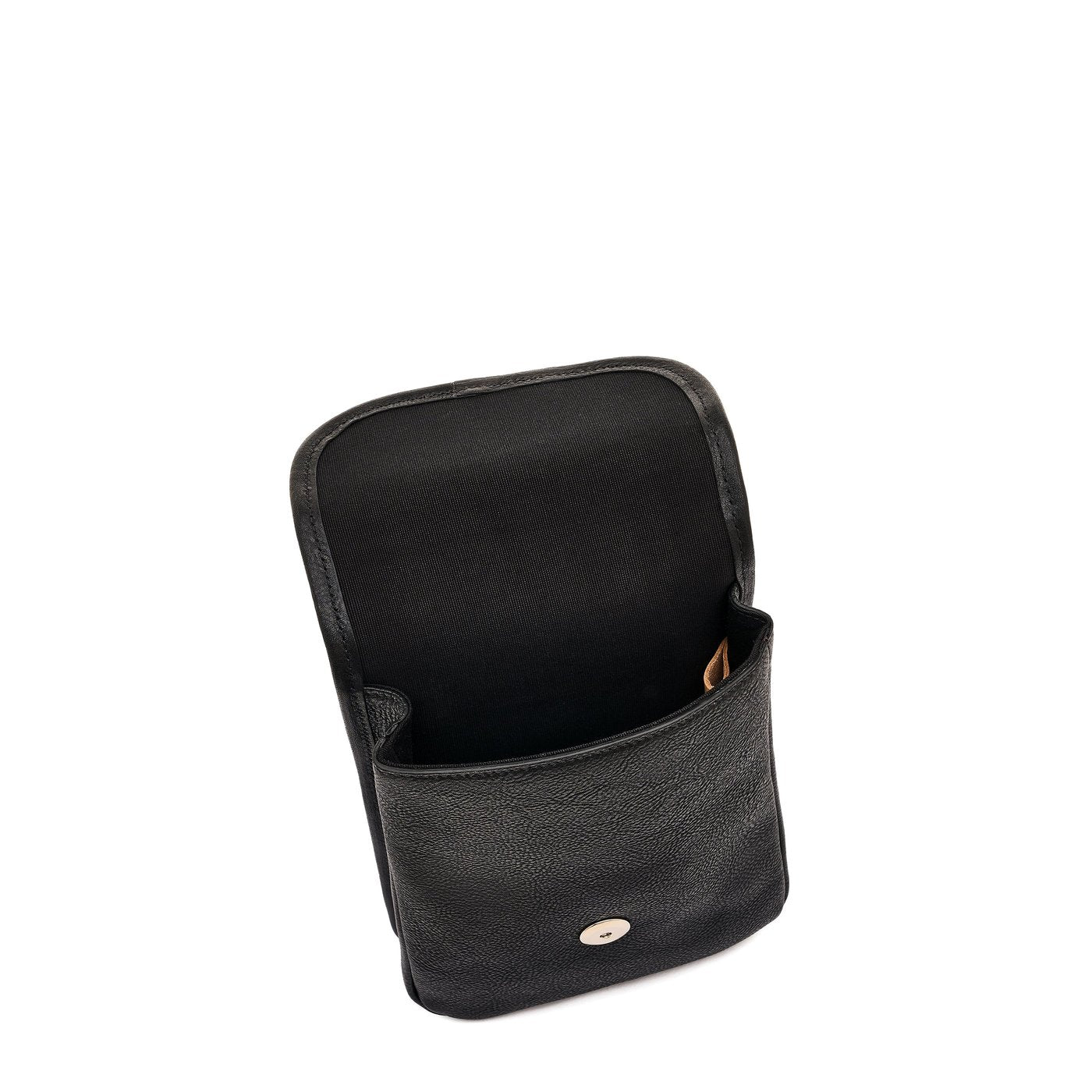 Linea 1990 | Borsa a tracolla da uomo in pelle invecchiata colore nero