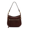 Essenza | Women's crossbody bag in vintage leather color coffee