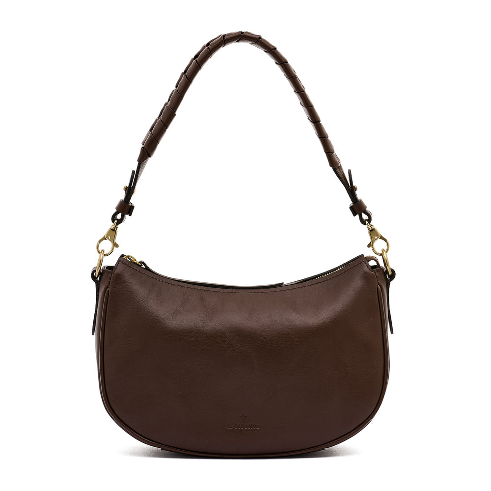 Trama | Borsa a tracolla da donna in pelle colore marrone tabacco — 
front view
 — 1 of 5