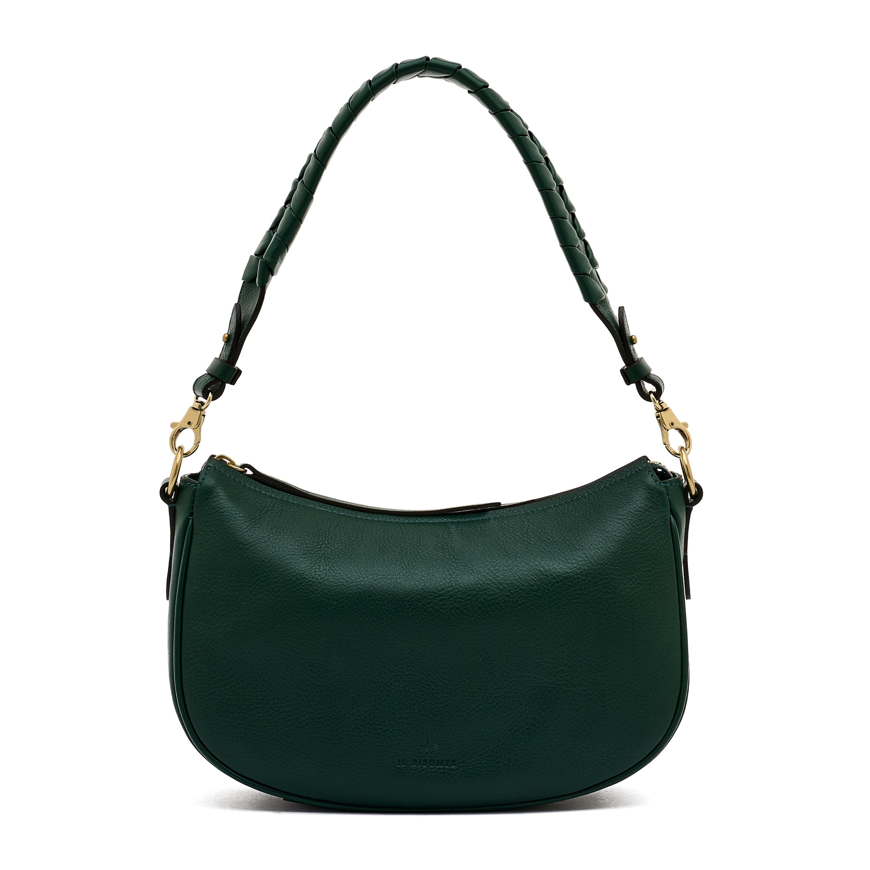 Trama | Women's crossbody bag in leather color green oleandro — 
front view
 — 1 of 6