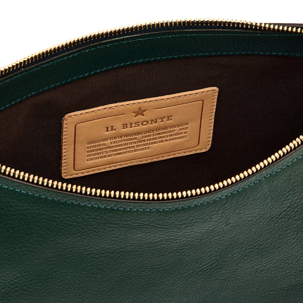 Trama | Borsa a tracolla da donna in pelle colore verde oleandro